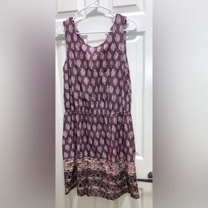 Lascana Purple Boho Print Summer Dress Size 8 New